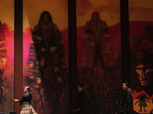 young lady leading cultural ceremony